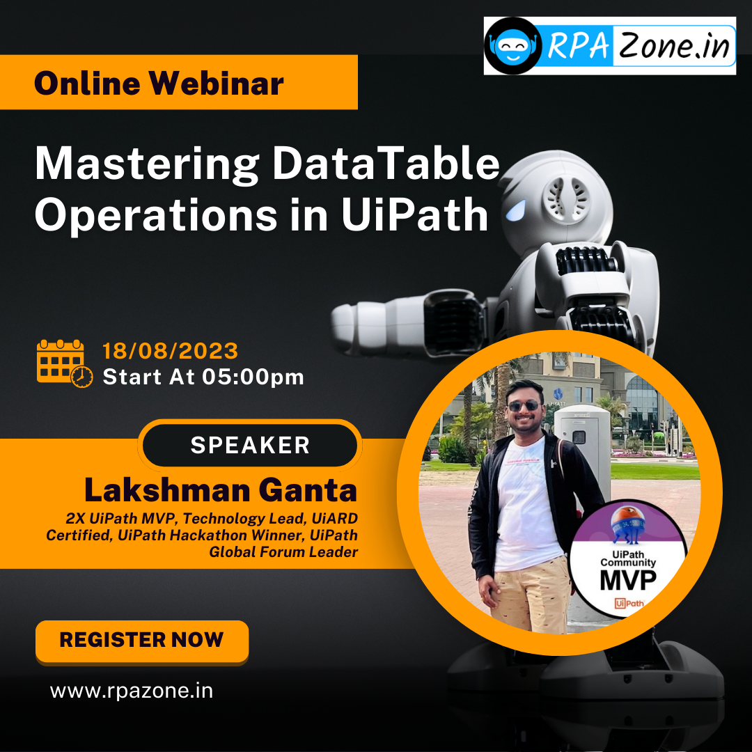 Mastering DataTable Operations In UiPath