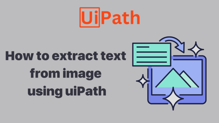 How to extract the text from image using uiPath
