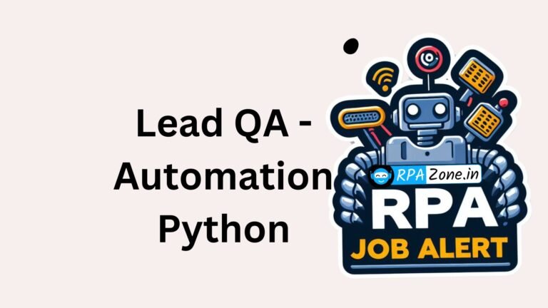 Lead QA – Automation Test Engineer jobs