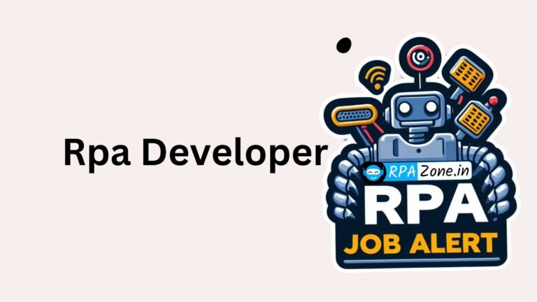 RPA Developer Job Opportunity in hyderabad