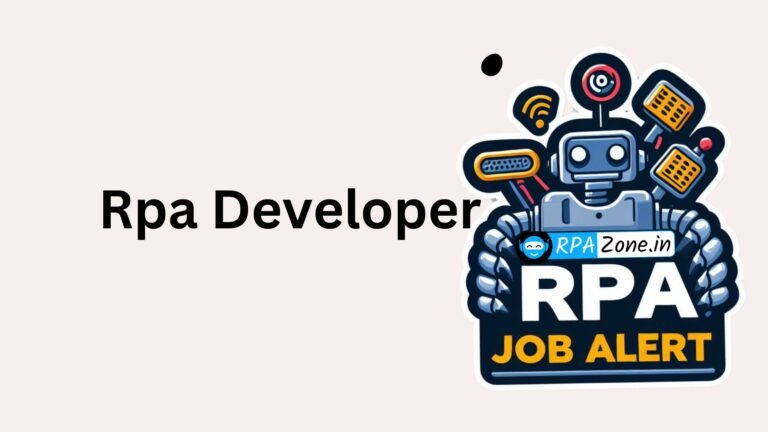 RPA Developer Opportunity in Hyderabad – apply now