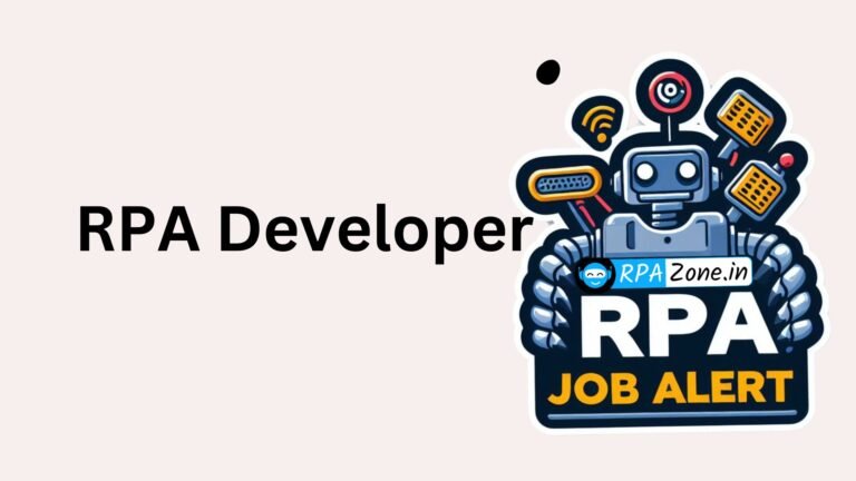 RPA Developer Jobs for 1 year experienced