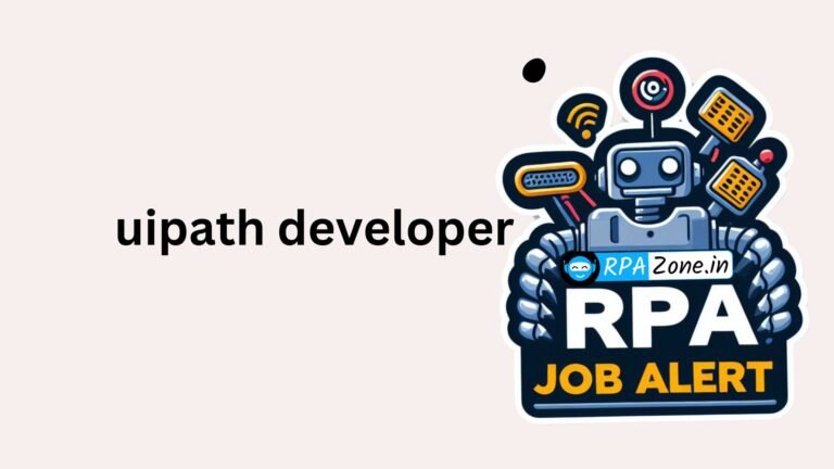 uiPath RPA developer (Automation) Jobs in Chennai