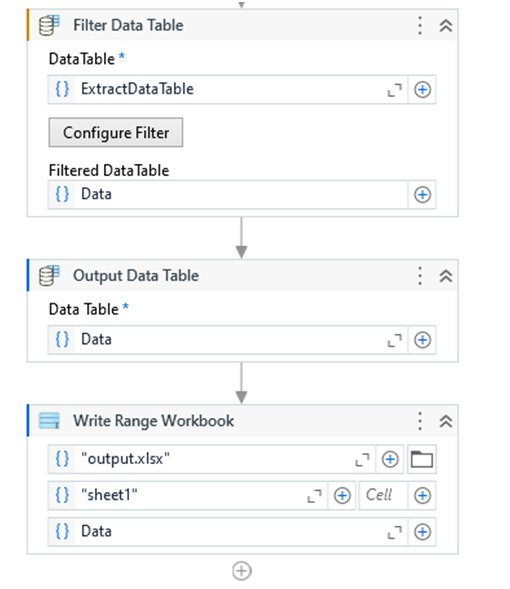 How to extract only particular data from Structured data table in UiPath